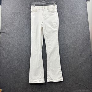 Free People Shayla Flare Jeans Women's 30 White Denim Bootcut High Rise Stretch